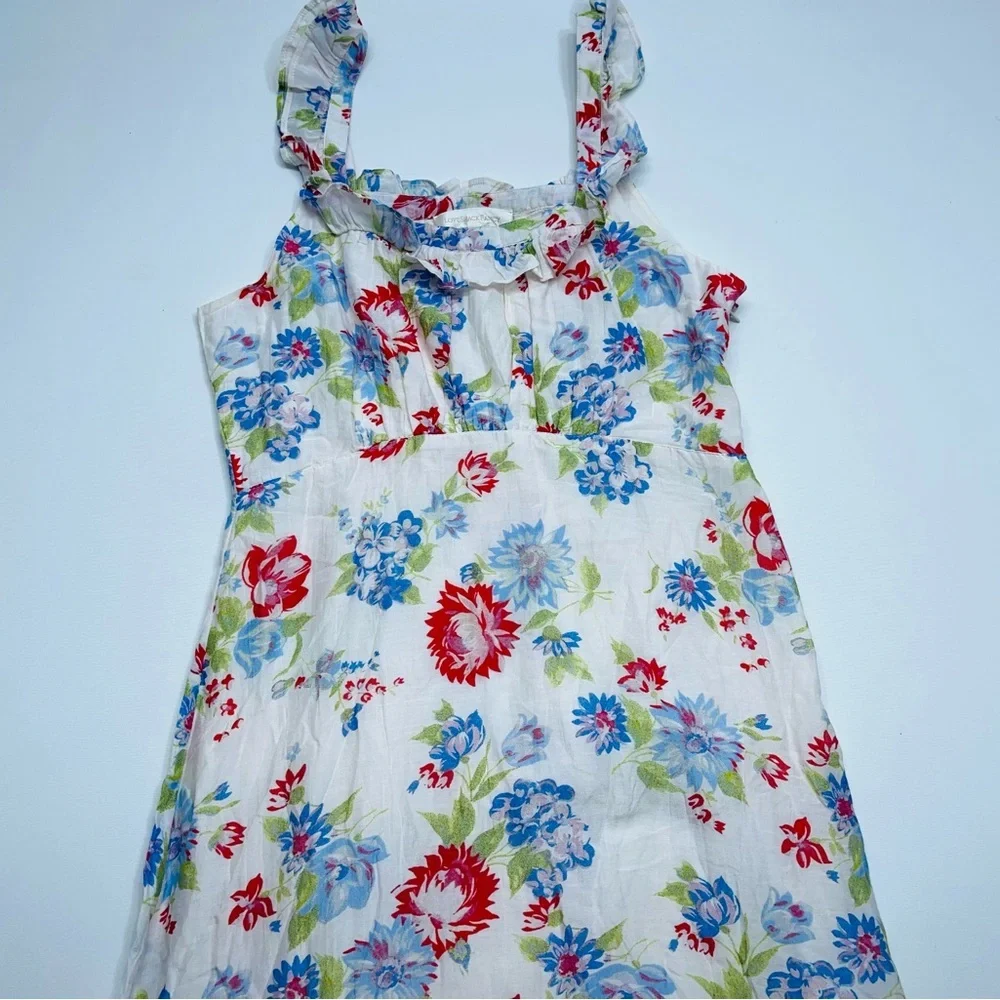 Love Shack Fancy Weslan Midi Dress Cherry Skies Womens Size 4 Lined Cotton Silk - Picture 4 of 15